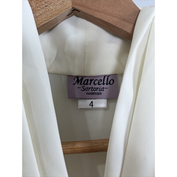 Marcello Long Sleeve‎ Blouse Size 4 Beige/Yellow Color - Picture 2 of 3
